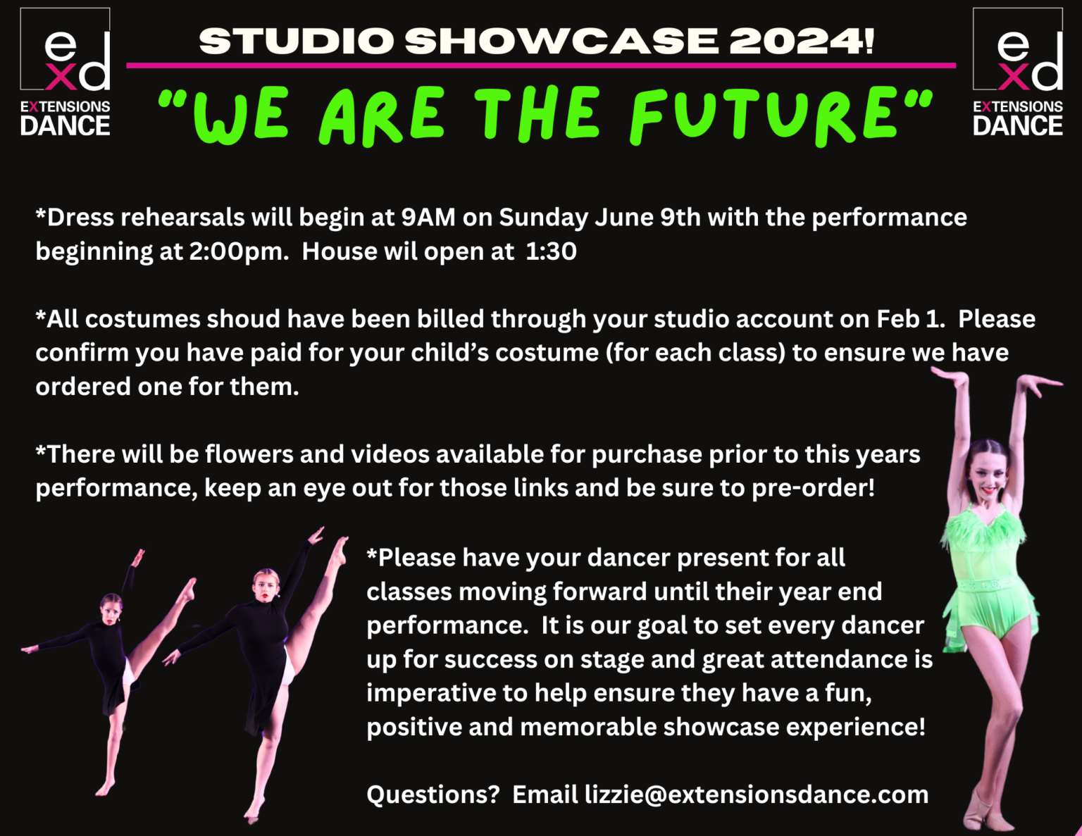 Studio Showcase 2024 DETAILS! Extensions Dance Center