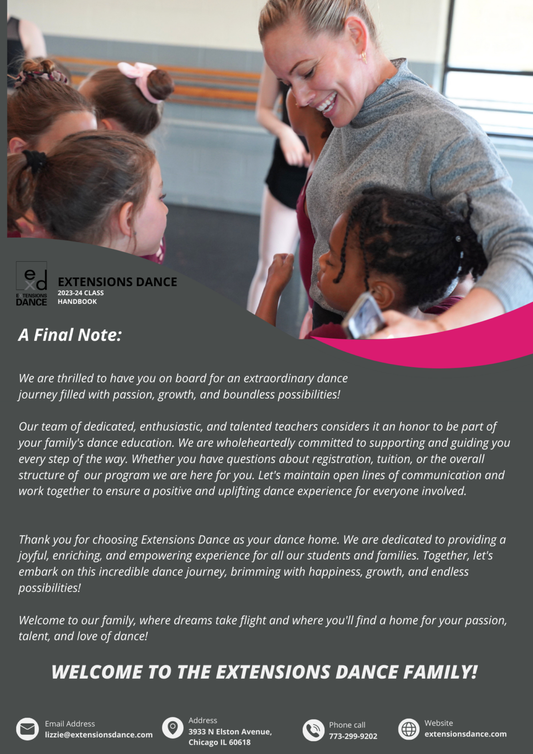 Studio Handbook Extensions Dance Center